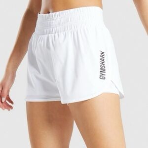 Gymshark Women's Pulse White Mid Rise Training Gym Shorts